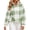 Army Green, variant on Womens Fleece Warm Pullover Top Quarter Zip Stand Collar Plaid Fuzzy Thermal Wear Loose Fit