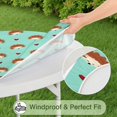 thumbnail image 5 of Cute Hedgehog and Love Round Fitted Tablecloth with Elastic Edge,Dining Table Cover Waterproof,Outdoor Round Tablecloth for Camping,Dining,Indoor and Outdoor, 5 of 7