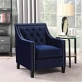 thumbnail image 4 of Picket House Furnishings Teagan Accent Arm Chair in Navy Fabric, 4 of 10