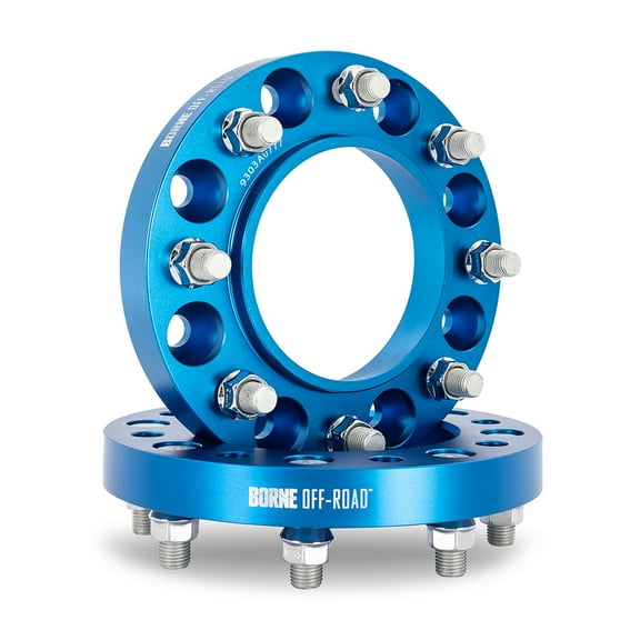 Borne Off-Road Wheel Spacers  8x165.1  116.7 Center Bore  M14x1.5  38.1mm  Blue