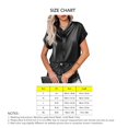 thumbnail image 5 of Button Front Blouse Top,V Neck Blouse Short Loose Short Top Blouse Short Sleeve Blouse Professional Grade, 5 of 5