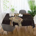 thumbnail image 3 of Yayeee Tablecloths 60" x 60" Rectangle Wrinkle Resistant Party Table Cover, Skeleton Stripes, 3 of 8