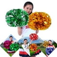thumbnail image 5 of Finger Ring Style Double hole handle Competition Flower Dance Party Decorator Cheerleading Cheering Ball Club Sport Supplies Cheerleader Pom Poms GREEN, 5 of 8