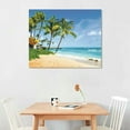 thumbnail image 2 of Orinice  Backdrop for Photography Sandy Beach Palm Trees Background Summer Tropical Ocean Outdoors Nature Scenic Kids Adult Holiday Travel Photo Booth Shoot Vinyl Studio Props 20x16in, 2 of 6