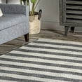 thumbnail image 5 of Sophie Striped Wool Area Rug, 6' x 9', Joey Grey, 5 of 5