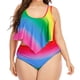 thumbnail image 2 of Traje de baño OAVQHLG3B Store cómodo con volantes y degradado dividido estampado arcoíris, 2 of 4