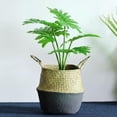 thumbnail image 5 of ODOMY Foldable Seagrass Knit Storage Basket Flower Pot Hanging Wicker Storage Basket Garden Accessories, 5 of 9