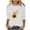 White, variant on Hfiengba Women's Sunflower Graphic Tee Floral Printed Crew Neck 3/4 Sleeve Shirts Casual Loose Fit Tops (XL, White 1)