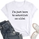 thumbnail image 5 of Camiseta con estampado sarcástico para mujer - Camiseta informal de manga corta con frases divertidas, 5 of 5