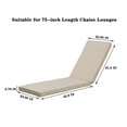 thumbnail image 3 of Chaise Lounge Cushions Outdoor, Breathable and UV Resistant, Fade Resistant & Fade-Resistant Lounger Cushions Suitable for Patio Furniture, Pool, Lawn (Khaki-2 pcs), 3 of 7