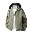thumbnail image 3 of KyCheLot Mens Jackets Zip up Windbreaker Hooded with Pockets Loose Casual Outdoor Running Coat, 3 of 9
