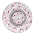 thumbnail image 2 of Vsdgher Cute Bow Tie Print Bucket Hat for Men&Women Bucket Hat Reversible Summer Double-Side-Wear Travel Gardening, Beach, Camping, Hiking, Fishing Cap, 2 of 5