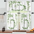 thumbnail image 3 of LALILO Kitchen Curtains and Valances Set of 3 36" Watercolor Window Treatment Tiers for Window Decor, 3 of 5