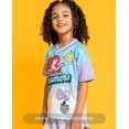thumbnail image 4 of Disney The Little Mermaid Little Girls' Athletic Short Sleeve T-Shirt Ariel Flounder Blue, 4 of 7