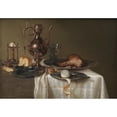 thumbnail image 2 of Maerten Boelema De Stomme 14x11 Gold Ornate Wood Frame and Double Matted Museum Art Print Titled - Still Life. Breakfast Piece (1642), 2 of 4