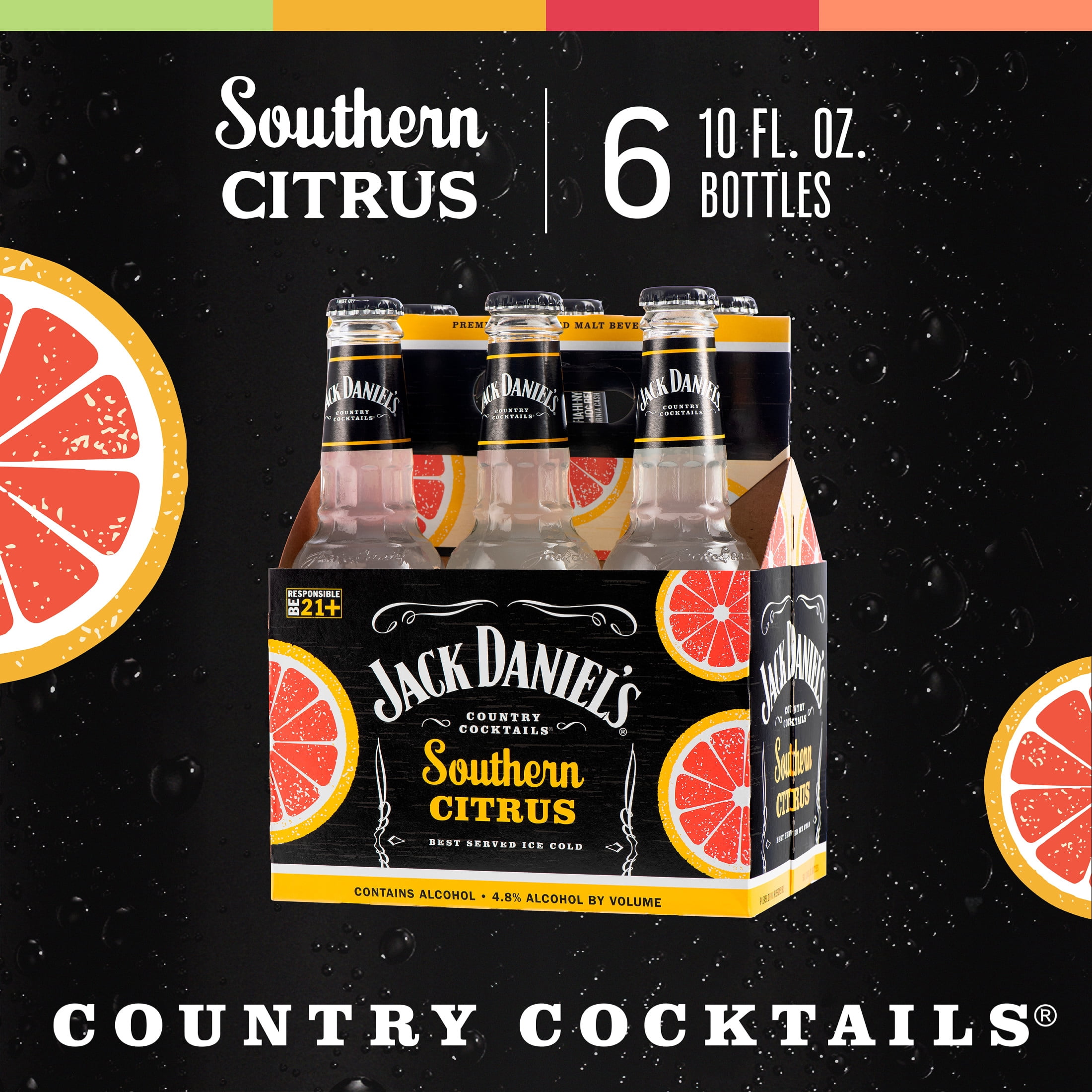 Jack Daniel's Southern Citrus Malt Beverage, 6 pack, 10 fl oz