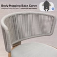 thumbnail image 5 of PURPLE LEAF Patio Bar Height Stools Set of 2 Modern Wicker Barstools Indoor and Outdoor Bar Chairs with Ergonomic Back and Cushion, Teak, 5 of 8