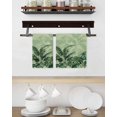 thumbnail image 3 of Palm Leaves Tropical Kitchen Dish Towels for Drying Dishes Set of 2, Green Botanical Summer Green Ombre Waffle Weave Microfiber Hand Tea Bathroom Towels Quick Dry & Absorbent Towel 15.7x23.6, 3 of 7