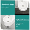 thumbnail image 4 of JERFIT 13x10.44 Inch Wall Mount Ceramic Bathroom Sink, White Rectangular Vessel Vanity Basin with Single Faucet Hole, Floating Design for Modern Space Saving, 4 of 8