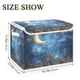 thumbnail image 3 of WOBOGO Lacy Night Sky Large Collapsible Storage Box Flip Lid Fabric Decorative Organizer Container Basket with Handles 16.5×12.6×11.8in, 3 of 7