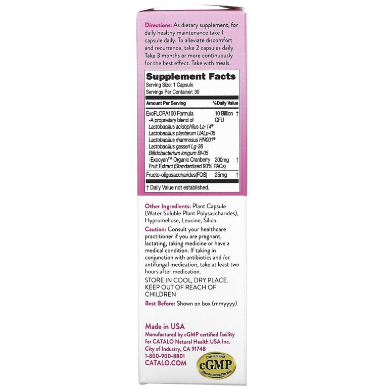 Women's Vaginal Flora Balance Formula, 30 Vegetarian Capsules, Catalo  Naturals - Walmart.com