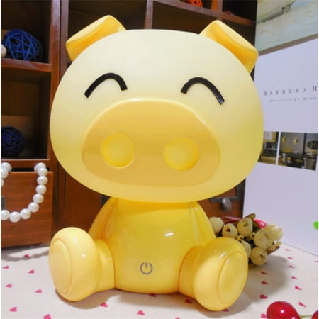 

Toyella Cartoon Pig Small Night Lamp Yellow US