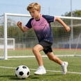 thumbnail image 4 of ITSAME Girls Athletic Outfits 2-Piece Quick-Dry T-Shirt & Shorts Football Training Sport Set Navy Size 5, 4 of 8