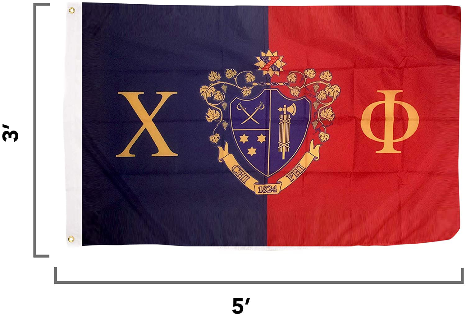 Phi Delta Theta Chapter Flag 3 x 5 feet Polyester Banner Phi Delt 