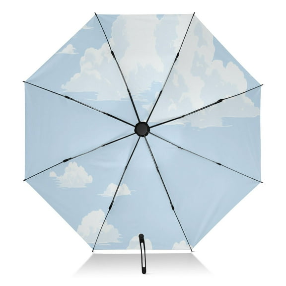 Fluffy Clouds Extra Large Automatic Umbrella, UV Protection, Waterproof, Auto Open and Close