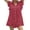 Jujube Red, variant on Women Swimsuit Coverup Shirt Dress Button Down Bathing Suit Cover Up Beachwear Jujube size