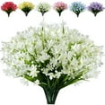 thumbnail image 2 of ZOELNIC 8 Bundles Artificial Daffodils Flowers Outdoor UV Resistant Spring Plants Faux Greenery for Garden Home Wedding Holiday Decor, White, 2 of 9
