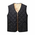 thumbnail image 2 of Men Jacket Vest Buttom Down Puffer Quilted Jacket Fall Fashion 2026 Winter Coats with Pockets，Lightweight Warm Sleeveless Jackets for Travel Hiking Running Walking Fishing Black 2XL, 2 of 9