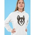 thumbnail image 2 of Tribal Wolf Design Hoodie Women -Image by Shutterstock, Female Small, 2 of 4