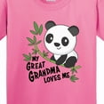 thumbnail image 4 of Inktastic My Great Grandma Loves Me Cute Panda Youth T-Shirt, 4 of 5