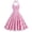 Pink, variant on Staron Summer Dresses for Women Vintage Halter Neck Sleeveless Printed Cocktail Party Dress Cold Shoulder Stretchy A-Line Sundress, Dark Blue XXL