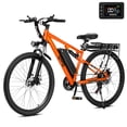 thumbnail image 7 of Qlife Racer Ultra Electric Bike for Adults Mountain Lightweight Ebike with 350W Max 28MPH Brushless Motor, 26"Step Over E-MTB, 48V 7.8Ah Removable Battery e-Bike(Orange) with Fender&Rear Rack, 7 of 7