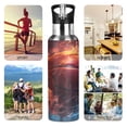 thumbnail image 6 of Cool Basketball Water Bottles Insulated Thermos Kids Stainless Steel Bottle with Straw Lid Flask Leakproof for Sports Gym 20 oz, 6 of 6