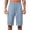 #04 Light Blue 【Mix & Match: Stock Up on Everyday Colors】, variant on Men's Casual Linen Cargo Shorts, Trousers, Joggers Elastic Waist Drawstring Relaxed Fit Loose, Quick Dry Breathable Lightweight Multi Pocket, Beach Vacation Gym Workout Hiking