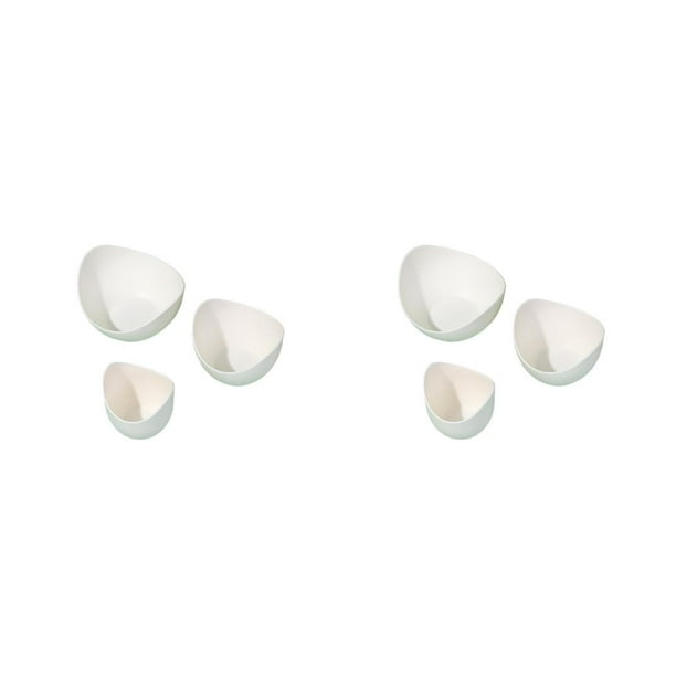 Billuyoard Paquete de 3 platos de frutos secos de plástico de gran apertura semillas frutas ensalada aperitivos dulces platos apilables bandejas Blanco 2Conjunto