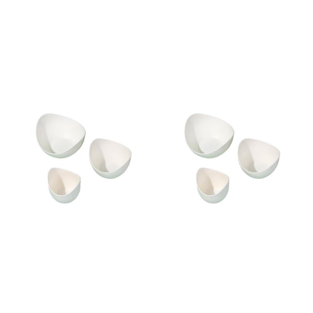Naiovety Platos de frutos secos de 3 piezas, semillas de plástico, aperitivos para ensaladas, platos de dulces, bandejas reutilizables, cuencos Type2 NO2