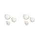 thumbnail image 1 of Billuyoard Paquete de 3 platos de frutos secos de plástico de gran apertura semillas frutas ensalada aperitivos dulces platos apilables bandejas Blanco 2Conjunto, 1 of 6