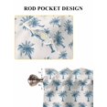 thumbnail image 6 of Blue Palm Trees 2 Panel Kitchen Curtains for Windows, Summer Botanical Tropical Plants Bathroom Privacy Curtain, Home Décor Window Treatment for Bedroom/Living Room 55"x45", 6 of 6