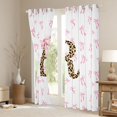 thumbnail image 3 of Erosebridal Leopard Blackout Curtain Set of 2,Brown Letter R Bow,52x84 Each, 3 of 7