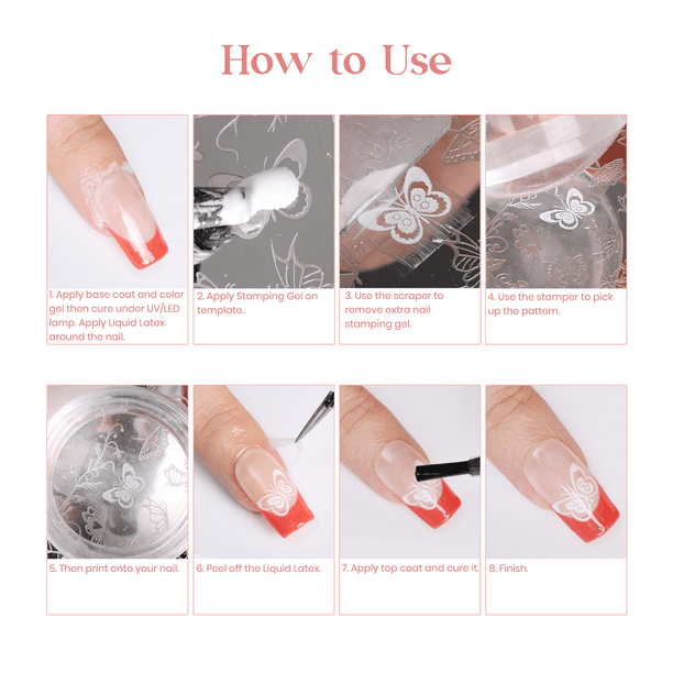 chap oprejst Alaska Beetles Nail Art Stamper , Clear Silicone Stamping French Tip Nail Stamp  with Scraper, DIY Nail Manicure Art Stamping Tool - Walmart.com