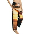 thumbnail image 6 of Salouo Hawaiian Sunset Beach Print Women's Pajama Pants Casual Loose Sweatpants PJs Flowy Pants Drawstring Palazzo for Women Wide Leg Pants Lounge Pajama -Large, 6 of 8
