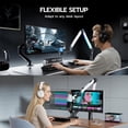 thumbnail image 6 of ARES WING RGB Microphone Boom Arm with Volume Control Knob, Adjustable Aluminum Mic Arm Desk Mount, 3/8” to 5/8” Adapter, Suspension Scissor Stand for Gaming, Streaming, Podcasting, 6 of 10