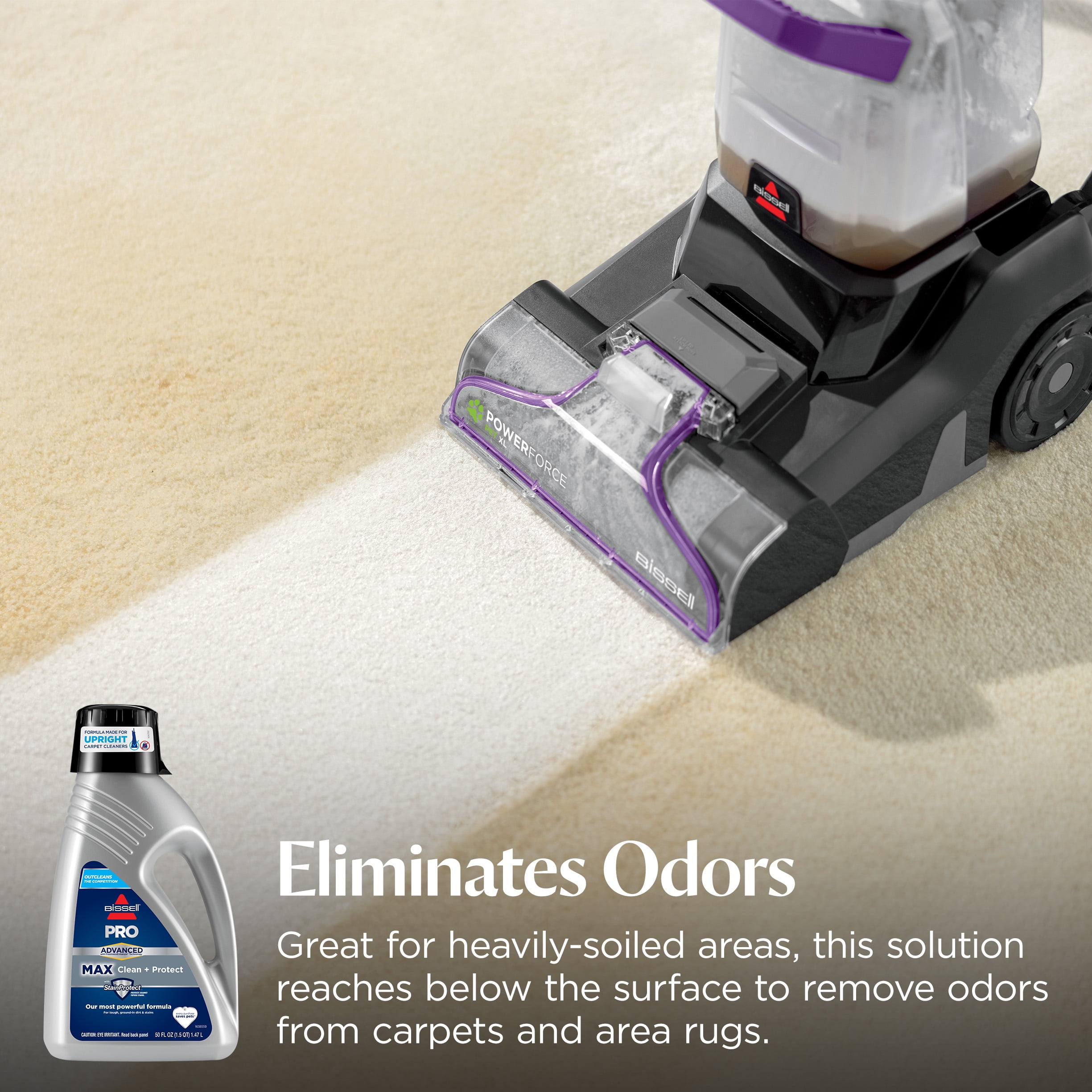 BISSELL Advanced Pro Max Clean + Protect Deep Cleaning Carpet Formula, 50 fl. oz., 70E1