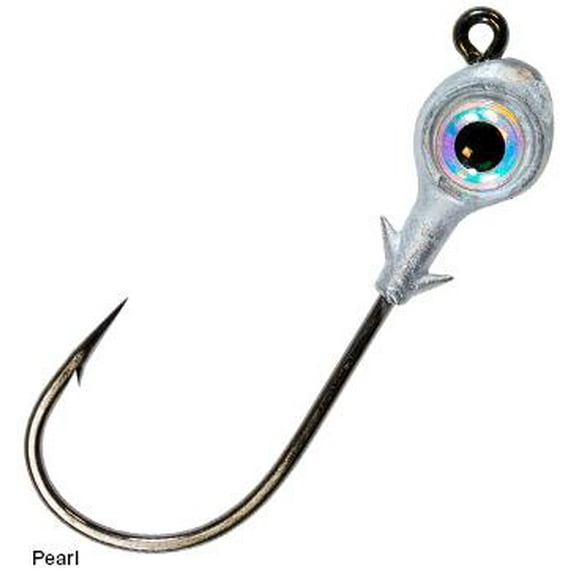 Z-Man REJH38-02PK3 Red Fisheye Pearl Ghost 3/8oz Bait Fishing Jig Head Lure 3-Pk