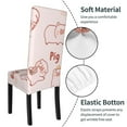 thumbnail image 6 of ZICANCN Pink Cartoon Pig Chair Protectors Seat Covers , Dining Chair Slipcovers for Dining Room Hotel Kitchen Cute Animal, 6 of 8