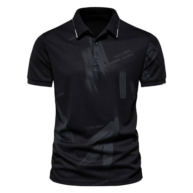 Chemise à Boutons pour Homme Aqestyerly Homme Été Décontractée Boutons Col Rabattu Manches Courtes Chemise Ample Hautss